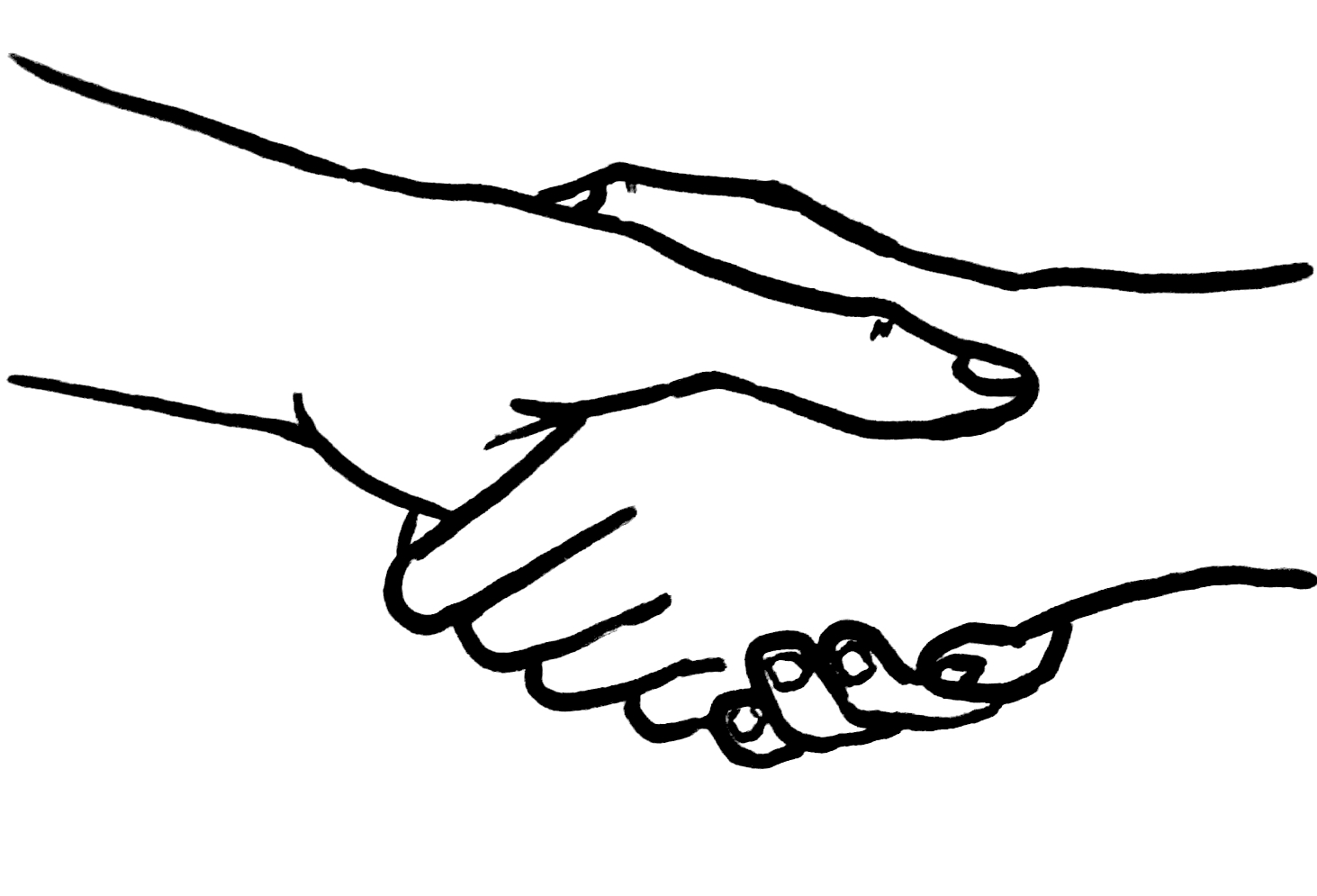 Pix For > Drawing Shaking Hands