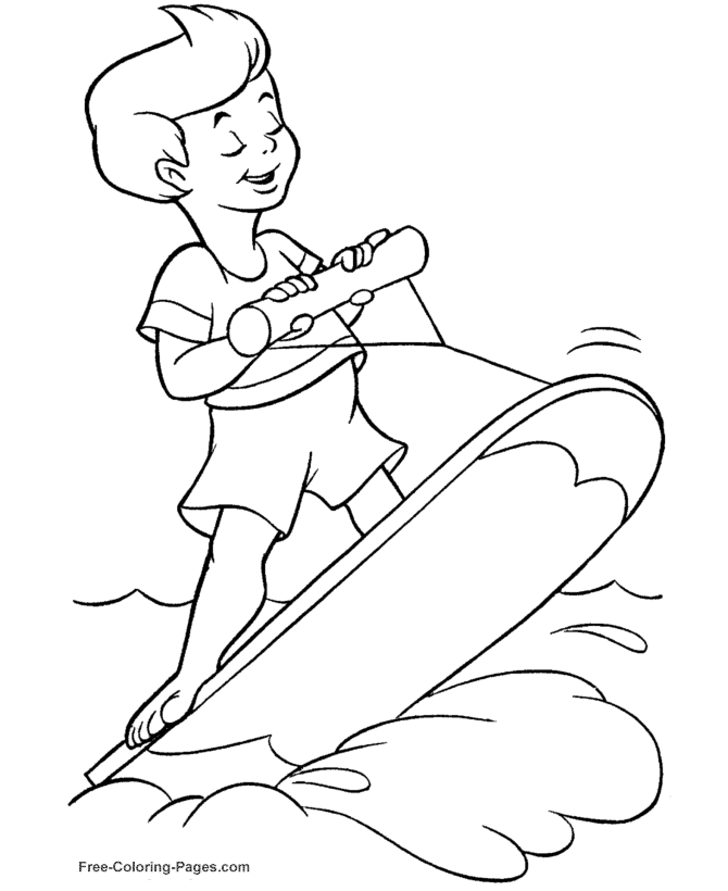 wake boarding Colouring Pages