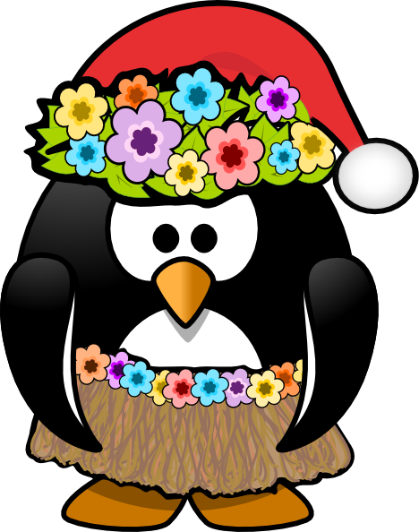 Christmas In July Penguin clip art - vector clip art online ...
