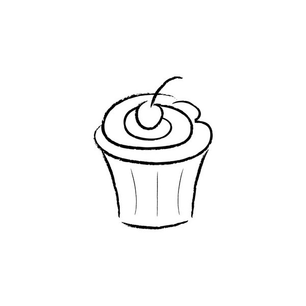 eatingrecipe.com Cupcake Outline Clip Art