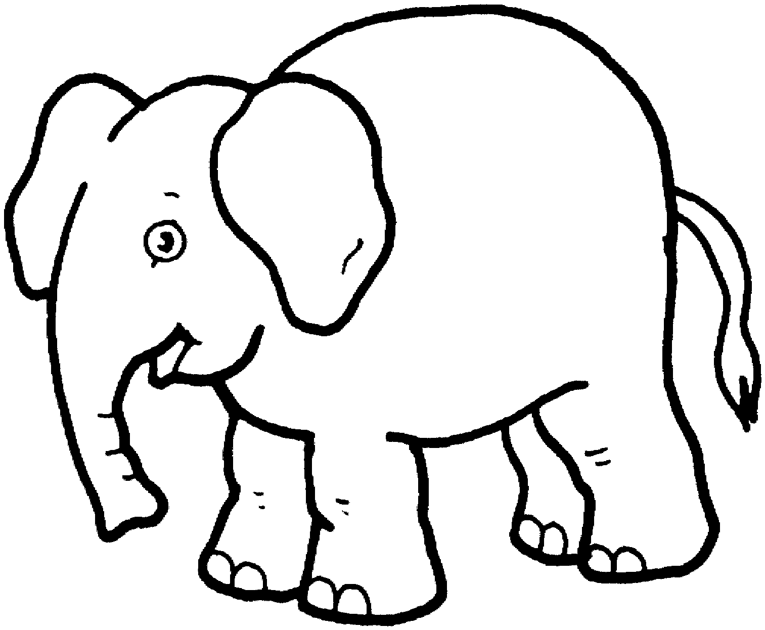Images For > Elephant Outline Drawing