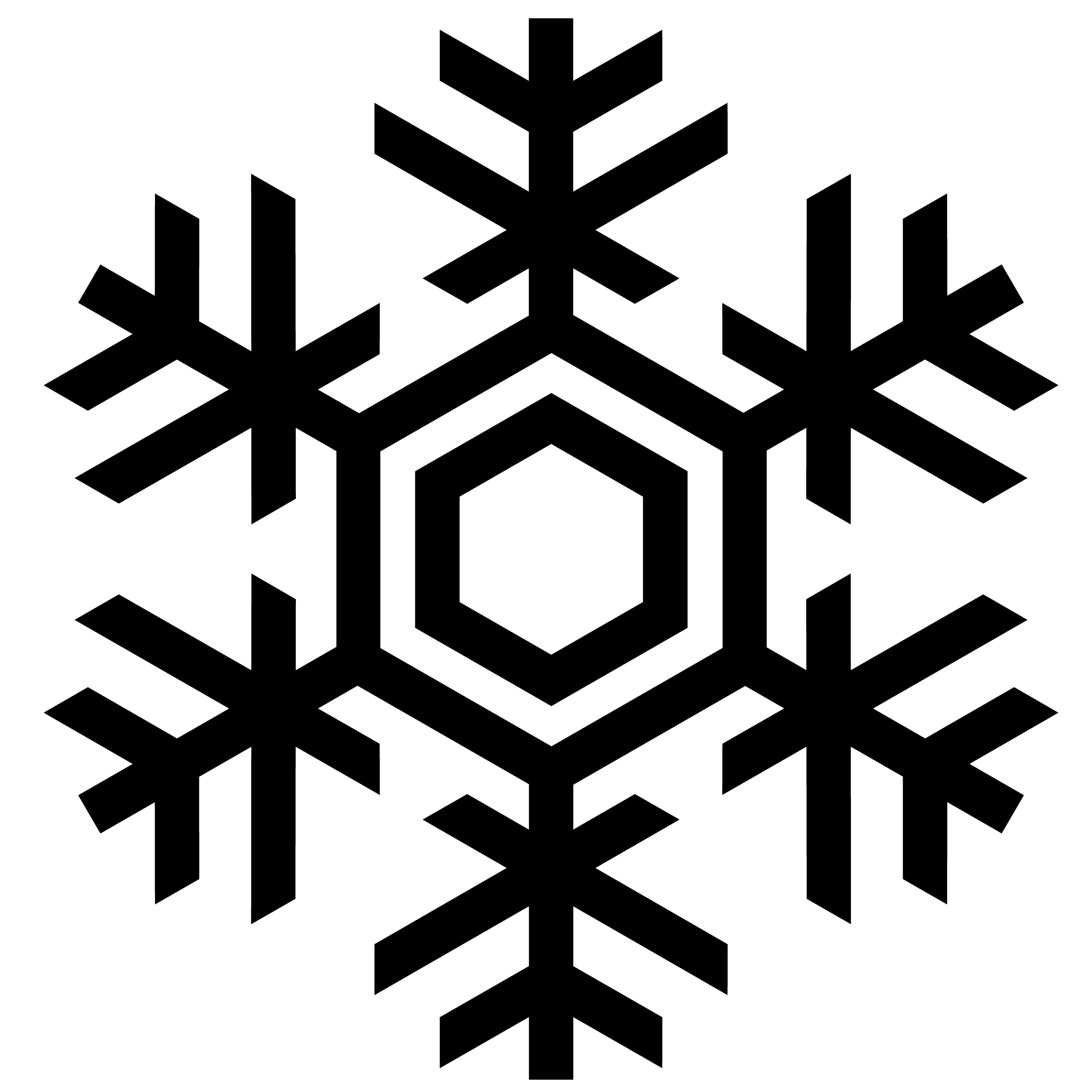 Snowflake Line Drawing - ClipArt Best