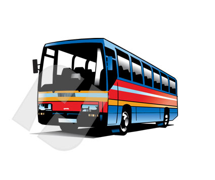 Bus Vector Clip Art | PoweredTemplate.com