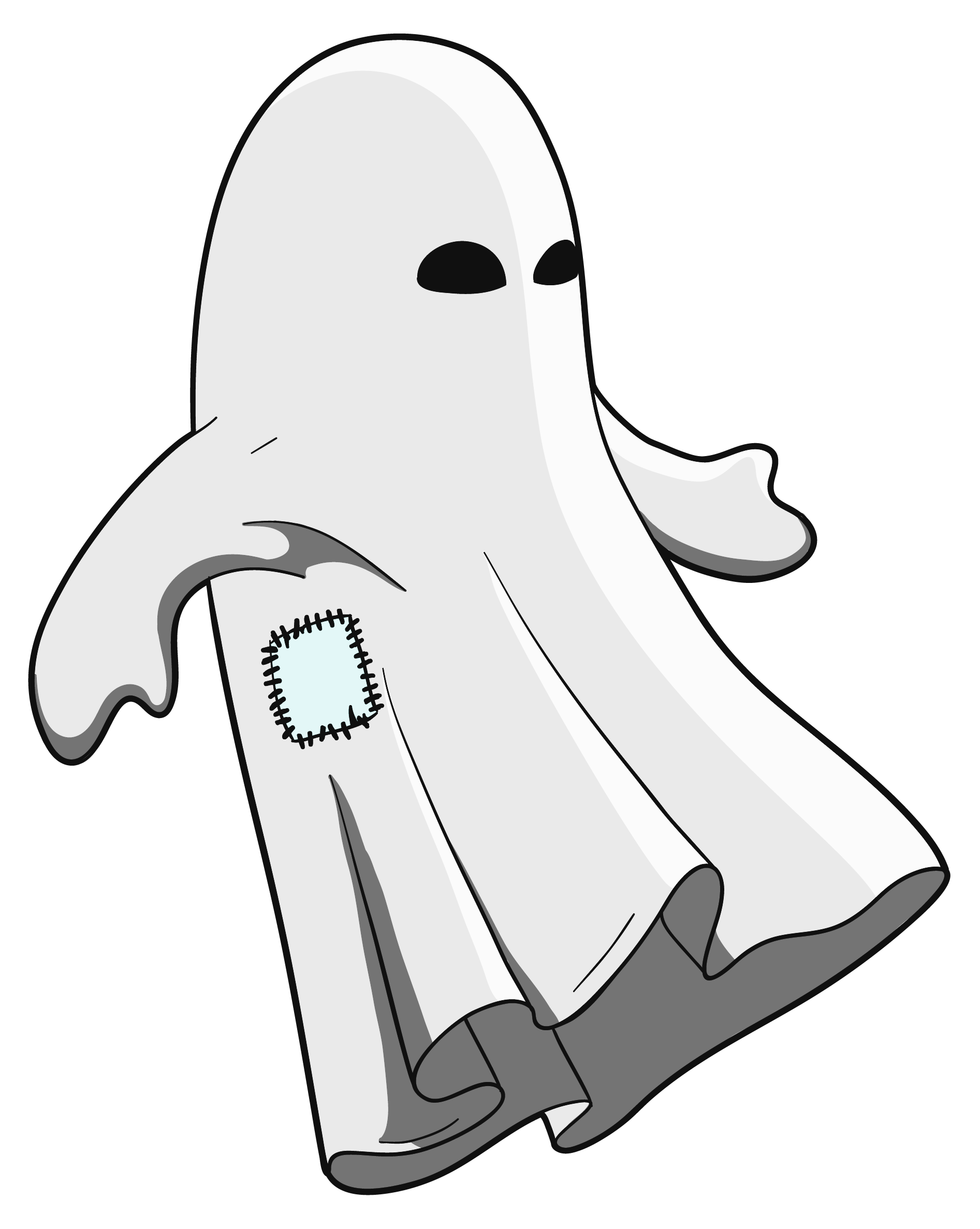free black and white ghost clipart - photo #36