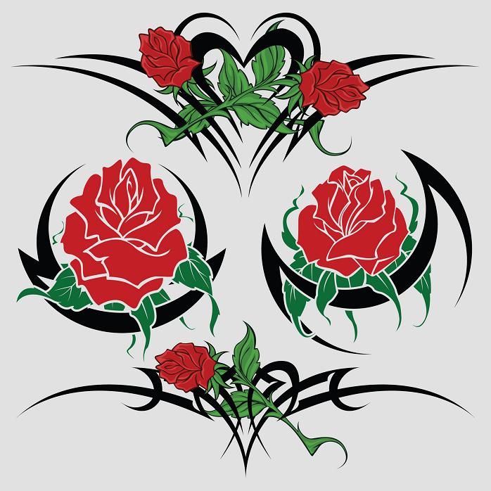 Red Rose Tribal Tattoo Designs Tattoos 1000 S Of - Free Download ...