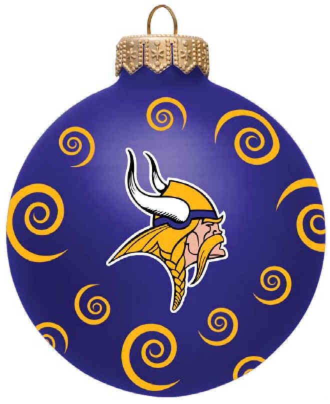 Minnesota Vikings 3" Team Swirl Ball Christmas Ornament (