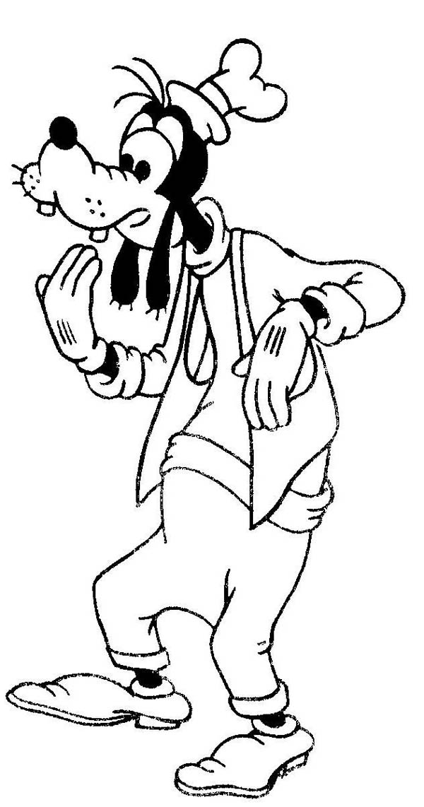 Goofy is Confuse Coloring Page - NetArt