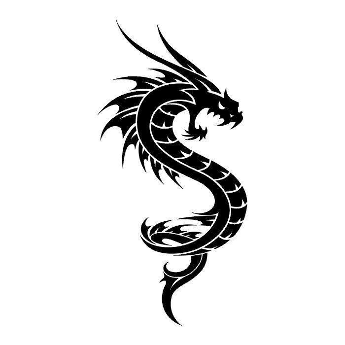 black dragon tribal tattoos designs pictures 1 o d tattoodonkey ...