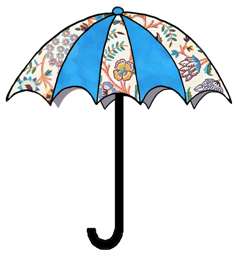 ArtbyJean - Vintage Indian Print: TWO DIFFERENT UMBRELLAS in blue ...