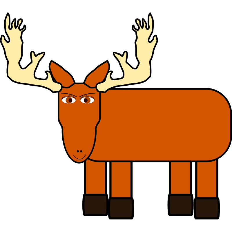 Clipart - cartoon moose remix