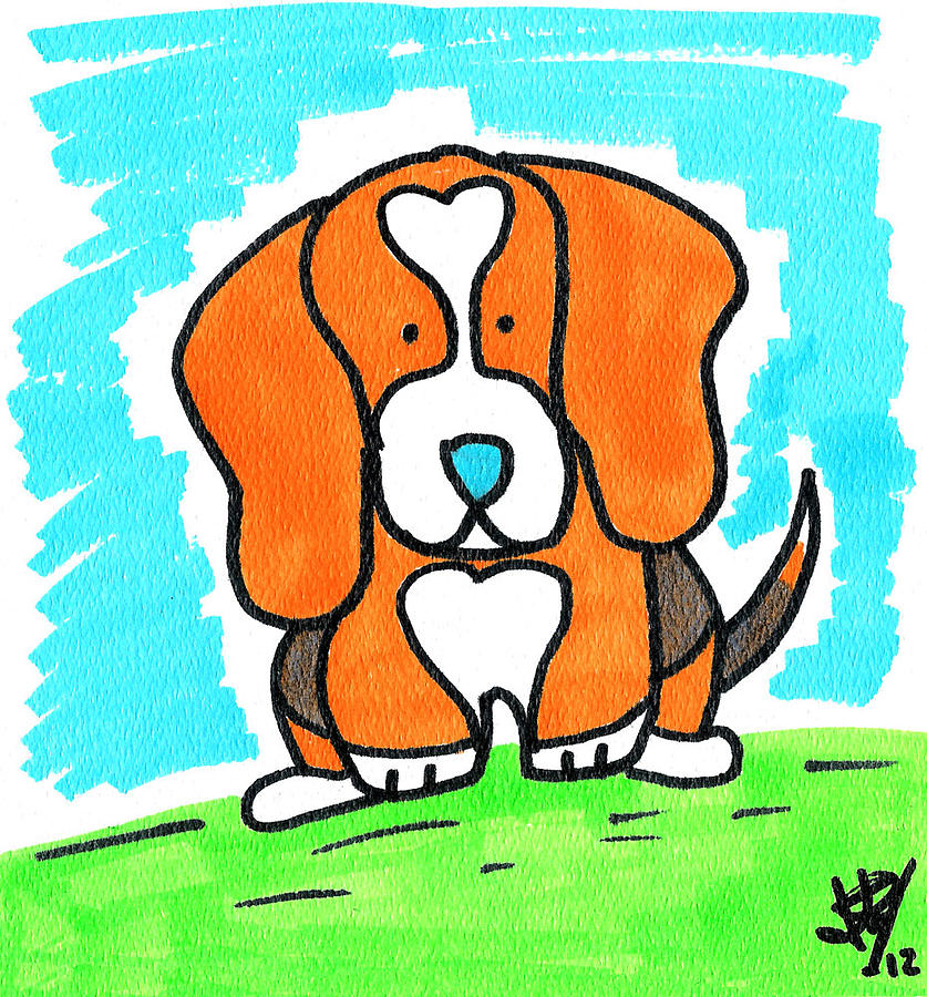 Cartoon Beagle by Jera Sky - Cartoon Beagle Drawing - Cartoon ...