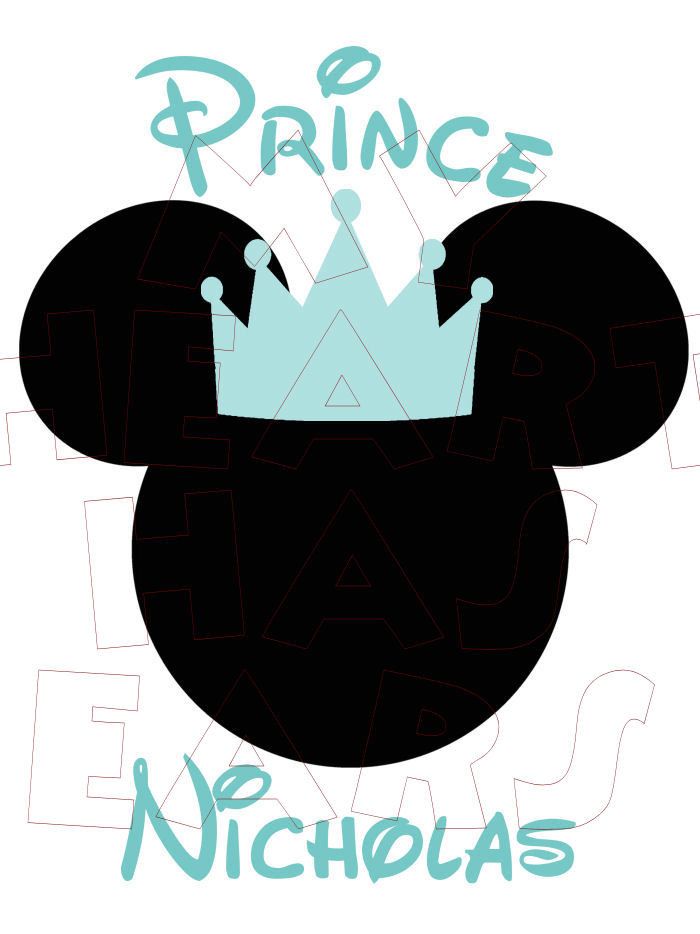 Printable DIY Prince Mickey Mouse PERSONALIZED Iron on transfer digit…