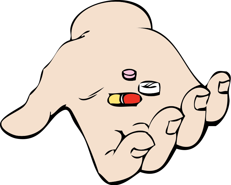 Hand And Pills Clip Art Download