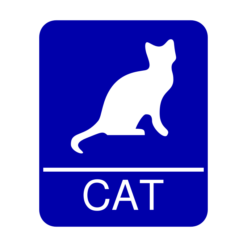 Clipart - Cat Restroom Sign