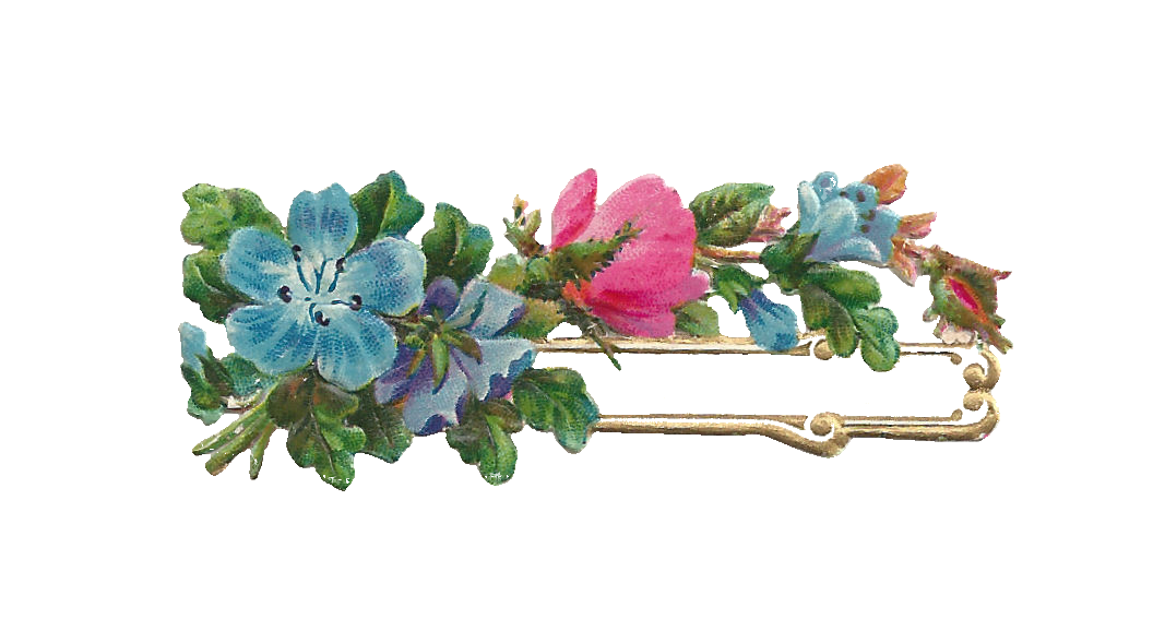 Antique Images: Free Digital Flower Label Design: Printable Blue ...