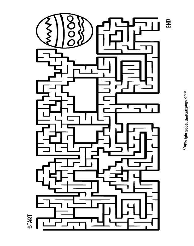 Happy Easter Maze Free Coloring Pages for Kids - Printable ...