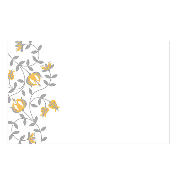 Wedding invitation clip art graphic yellow flower. by Esani