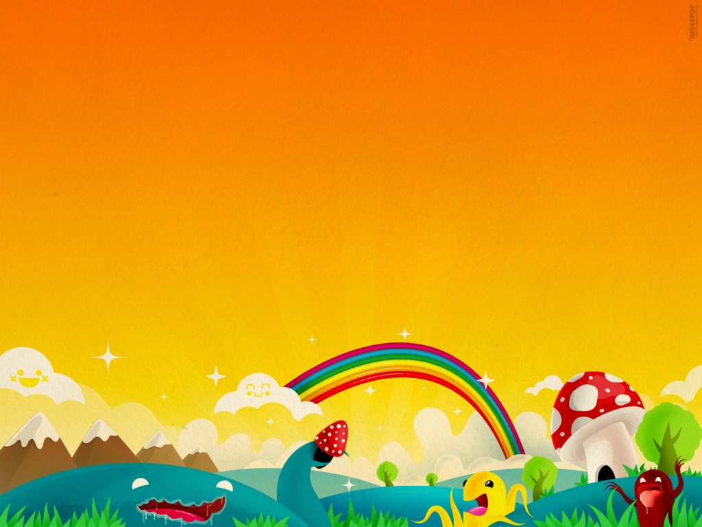 Cute Cartoon Rainbow | Desktop Wallpapers8