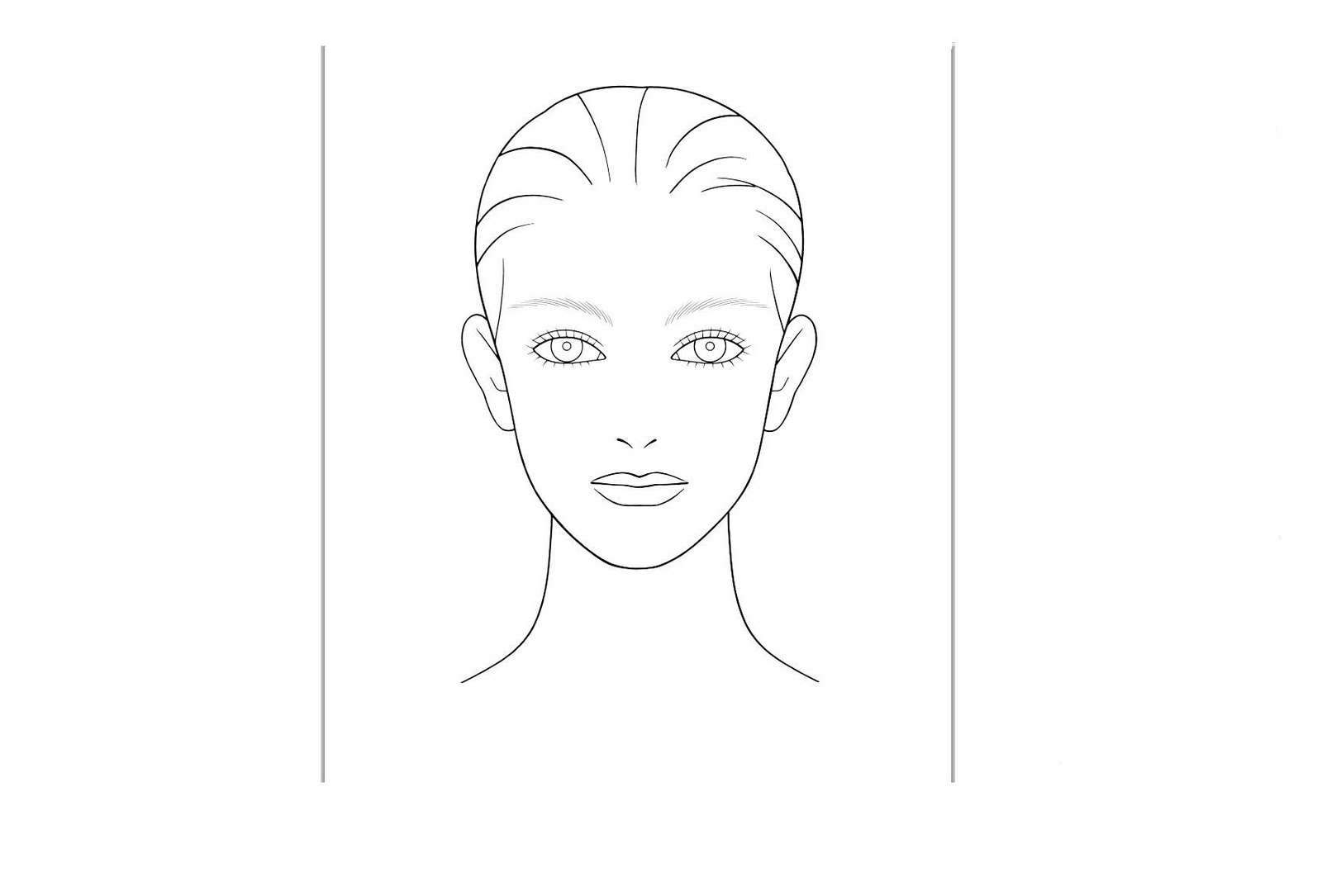 Blank Face Template For Make Up