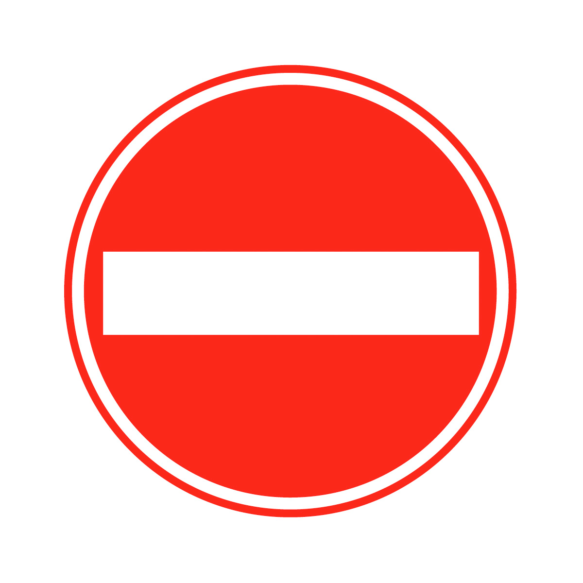 Traffic No Entry Safety Sign - Traffic Sign from BiGDUG UK ...