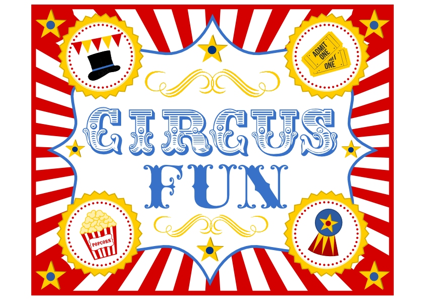 FREE Circus Birthday Party Printables from Printabelle | Catch My ...