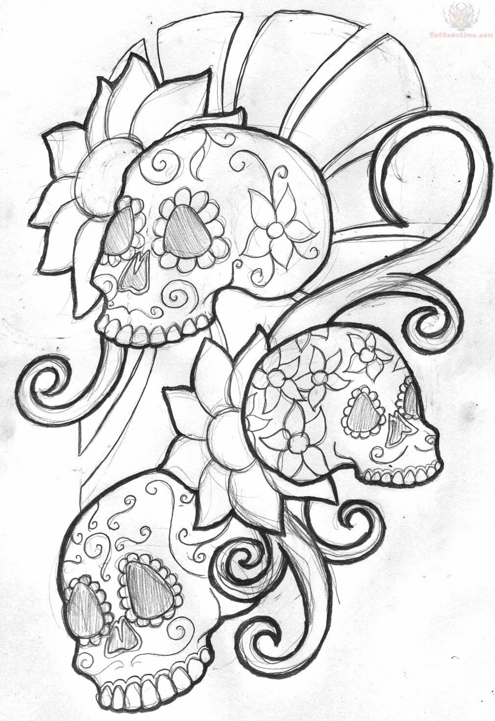 mexican-sugar-skull-tattoo- ...