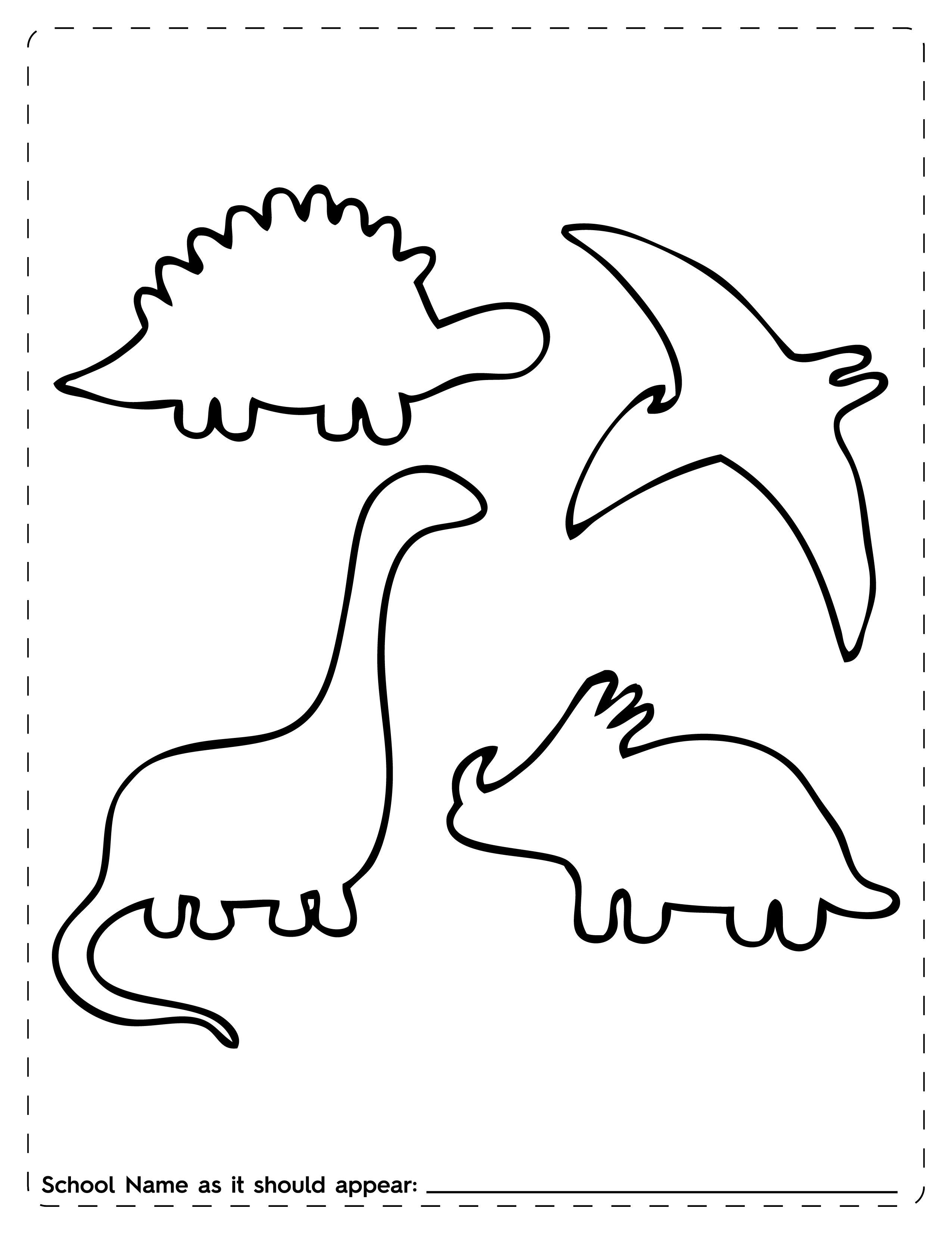 Printable Cut Out Dinosaur Template Printable Templates