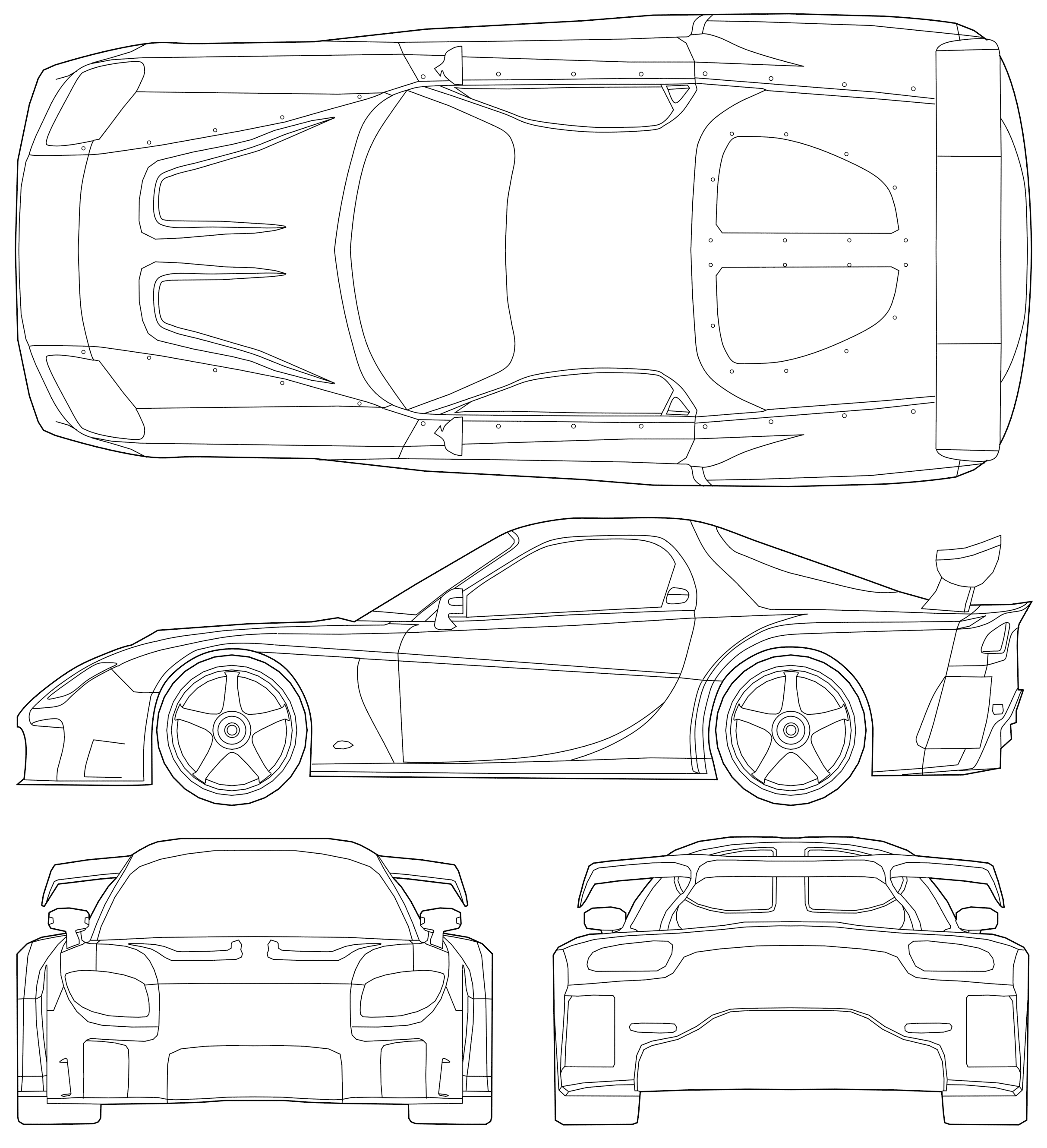 CAR blueprints - Mazda RX-7 Veilside Fortune Tokyo Drift ...