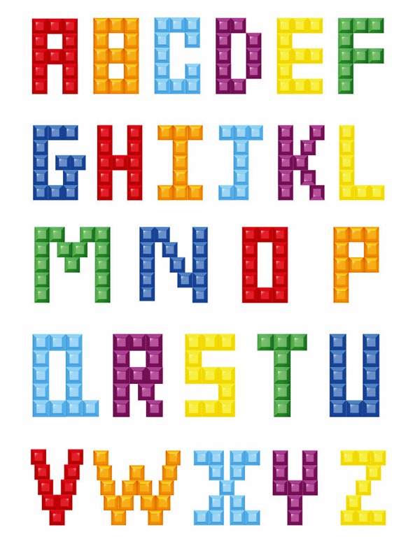 Colorful Crystal Block Alphabet | Free Vector Graphics | All Free ...
