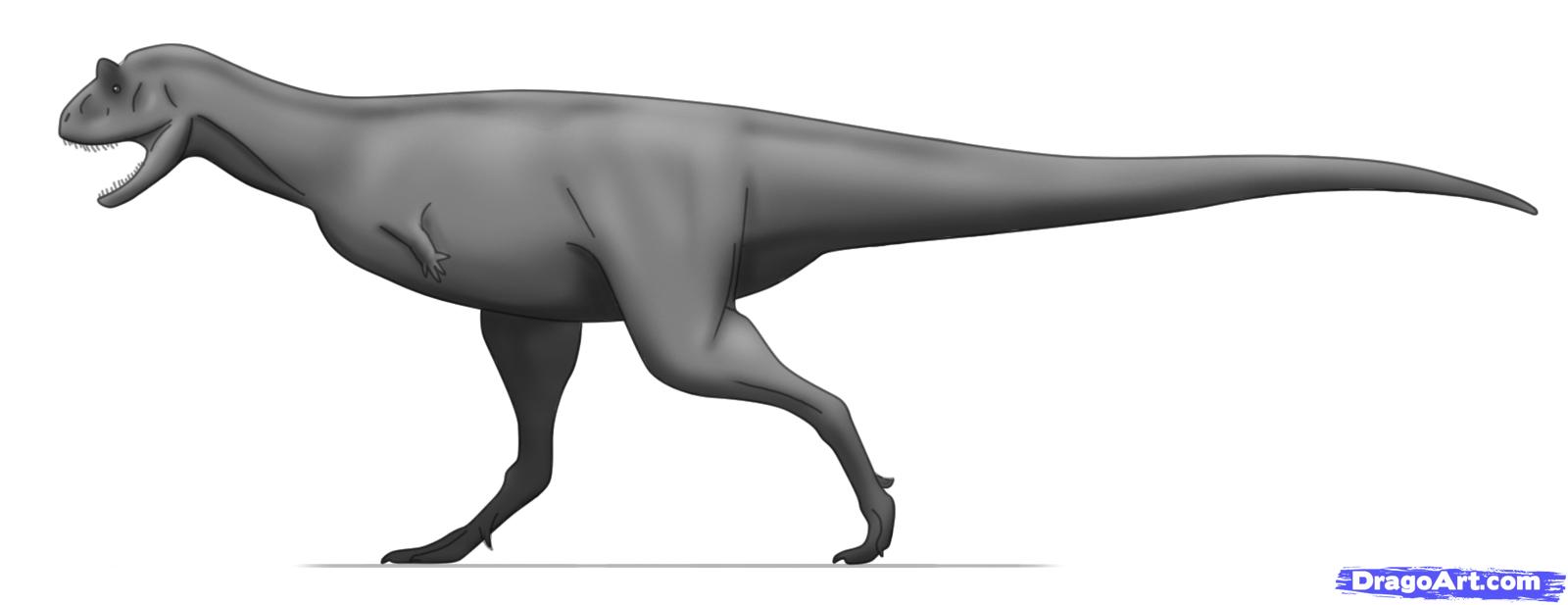 How to Draw a Carnotaurus, Carnotaurus Dinosaur, Step by Step ...