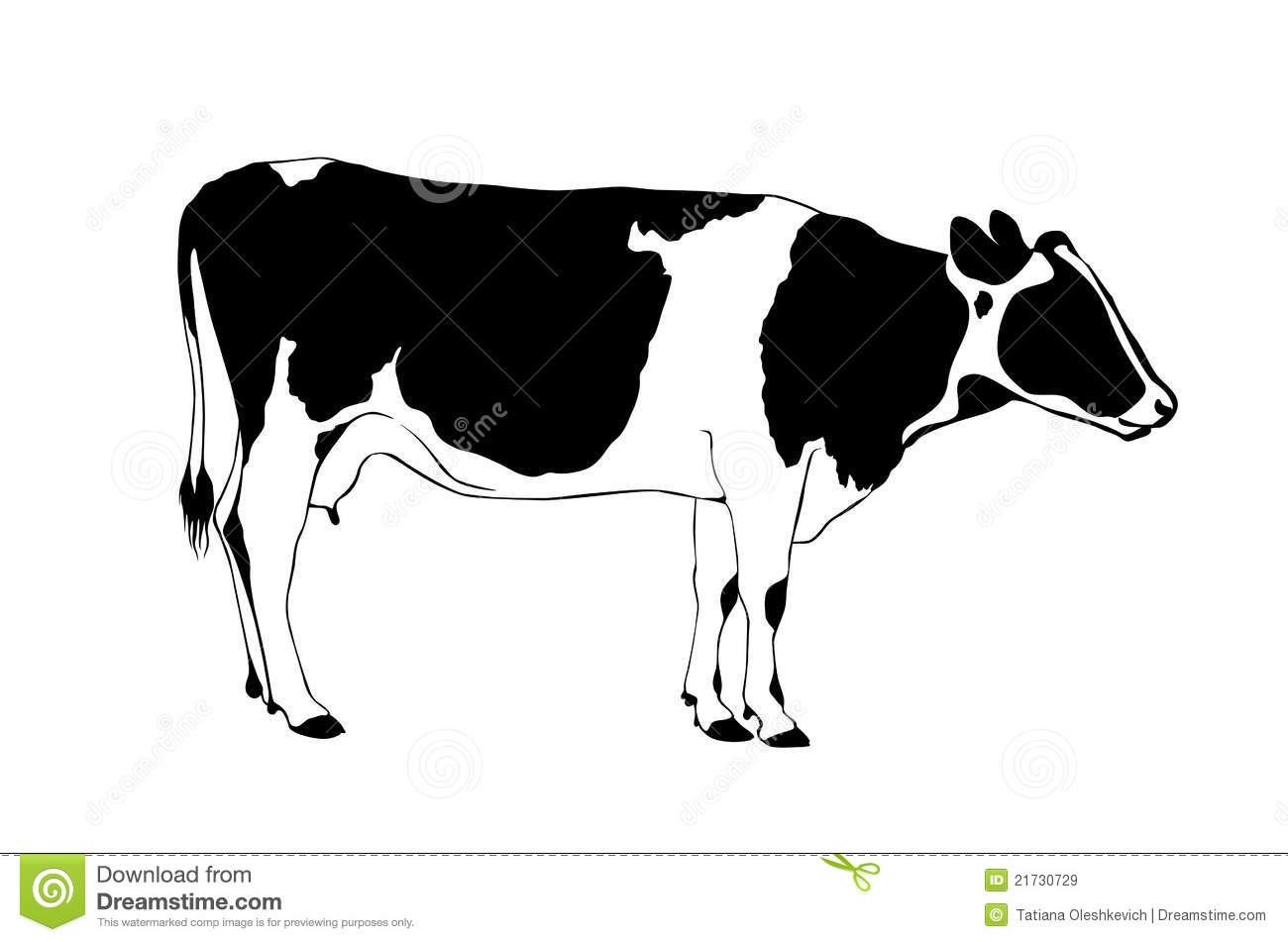 Clipart Black And White Cow images - Massimages