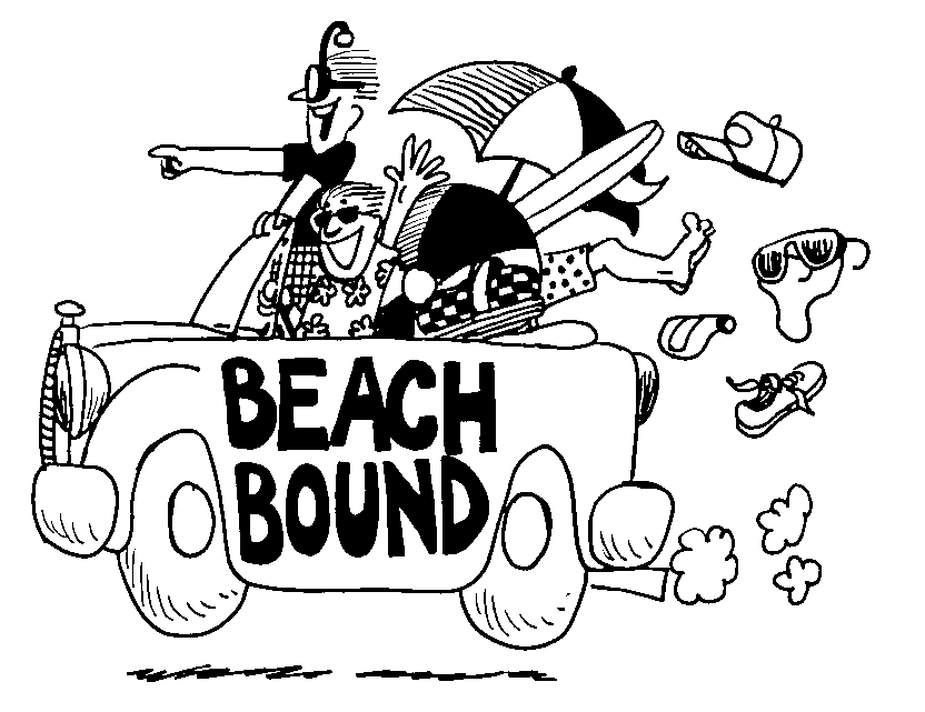 Beach Clipart Black And White - Gallery
