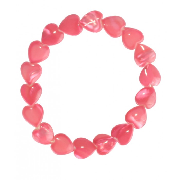 Heart Shell Bracelet - Pink - Bracelets - Accessories - Women's