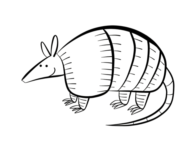 Free Armadillo Coloring Pages Printable - Kids Colouring Pages