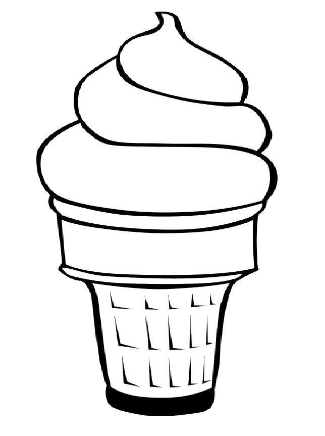 ice cream cone clipart black and white - photo #19