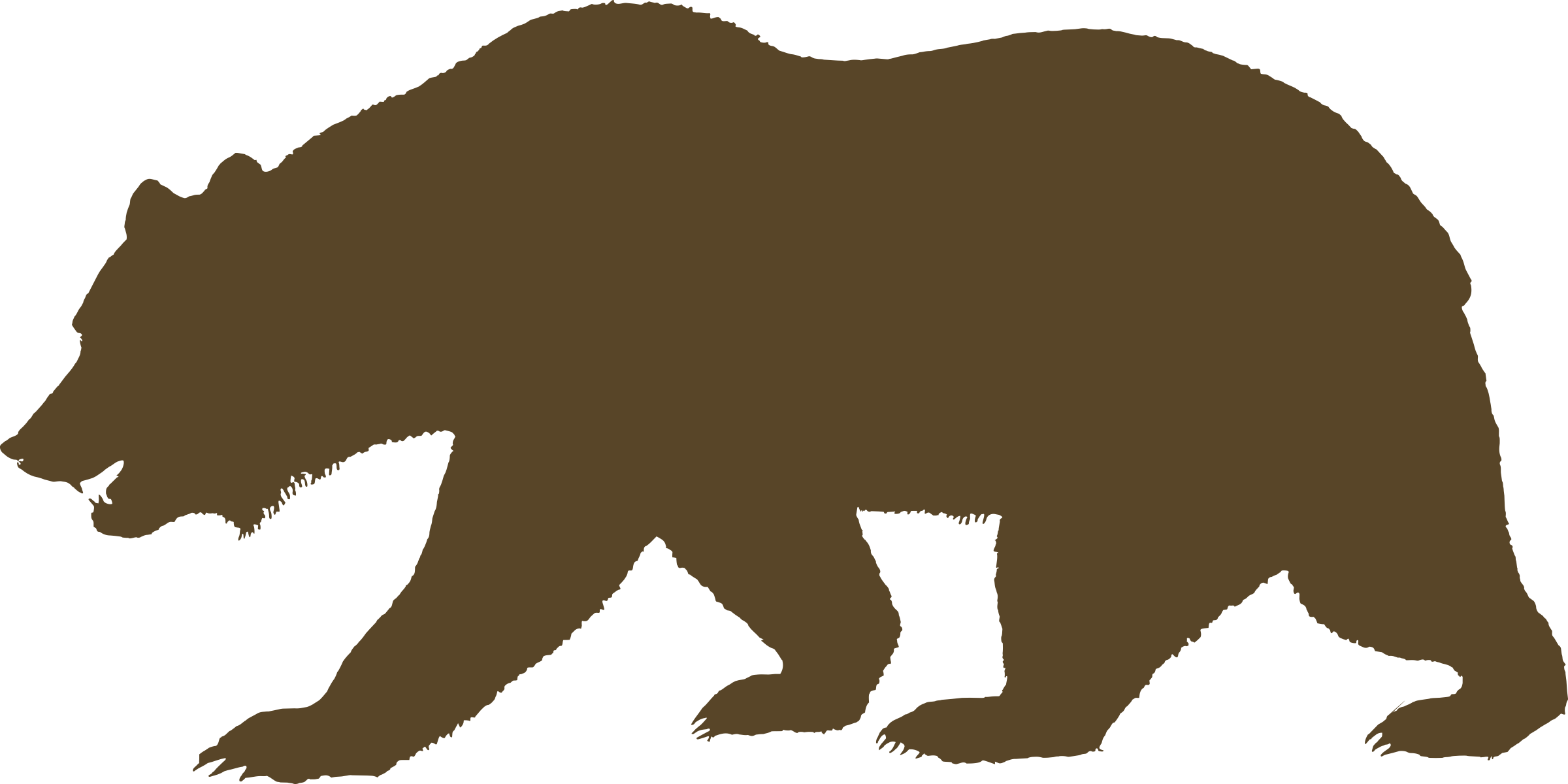Clipart - Flag of California - Bear (