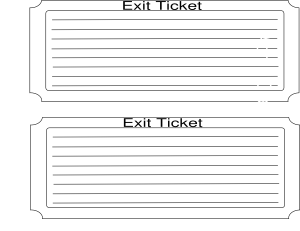 Exit Ticket clip art - vector clip art online, royalty free ...