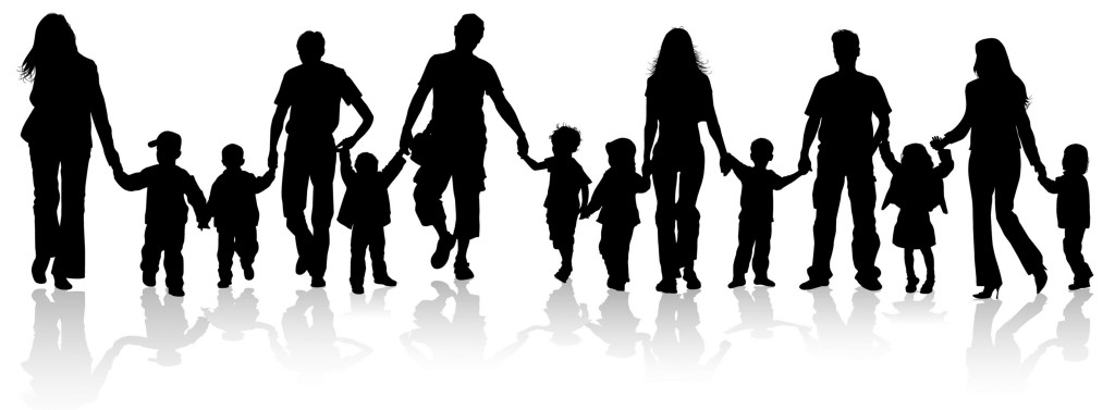 Silhouette Of Kids Holding Hands - ClipArt Best