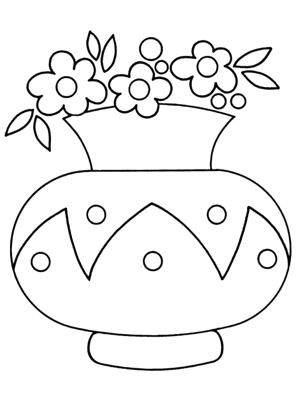 Flower Vase Drawing For Kids - Our Garden Ideas