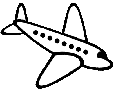 simple airplane flying drawing