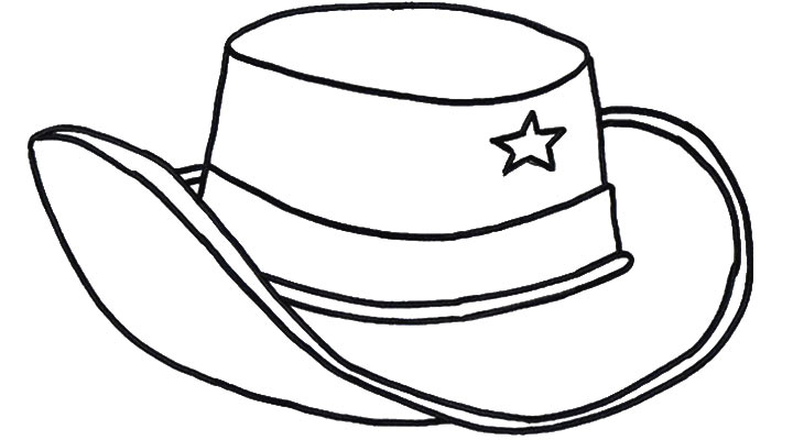 Cowboy Hat Coloring Pages | SelfColoringPages.com