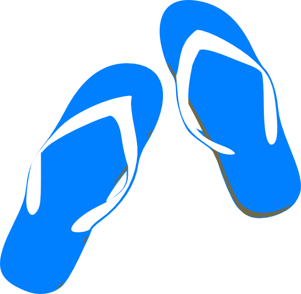 Blue Flip Flops clip art - vector clip art online, royalty free ...