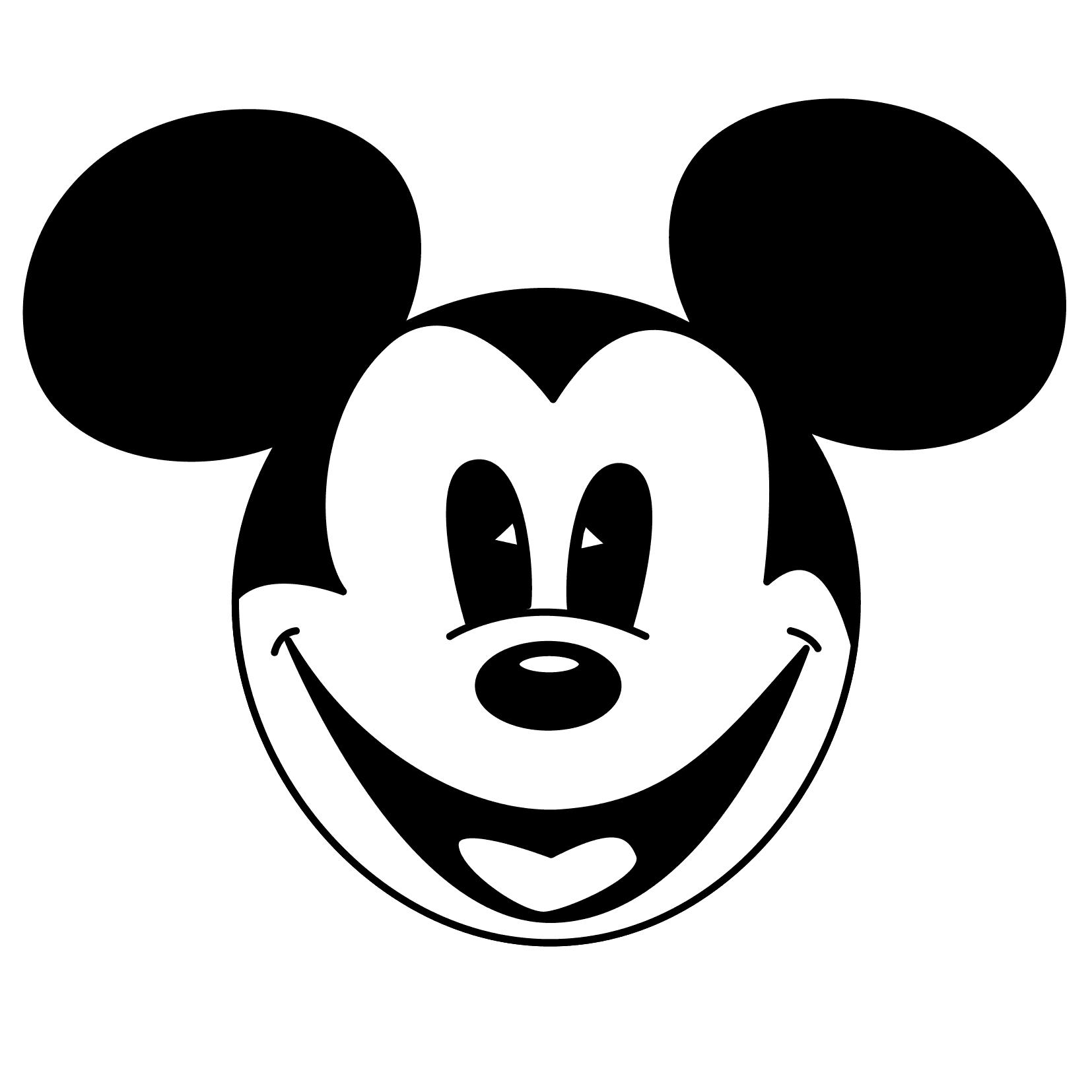 Mickey Mouse Face Black And White Wallpaper - Id #2882 - Download ...
