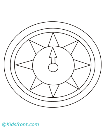 Compass Coloring Pages Printable