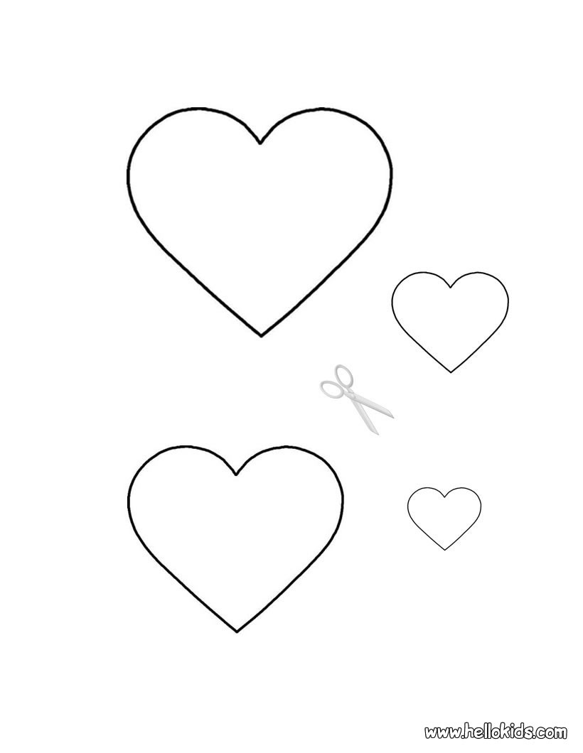 Valentine's day outlines and patterns - Valentine Hearts stencils
