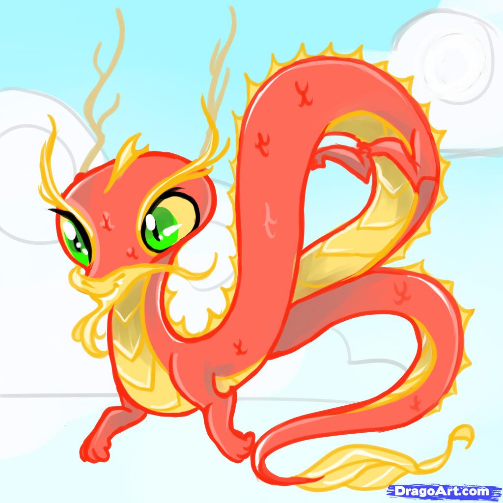 How to Draw a Chinese Dragon For Kids, Step by Step, Dragons For ...