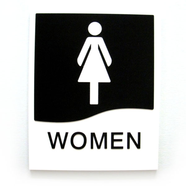 Mens and Womens Washroom Door Sign Set with Braille | BC Site Service