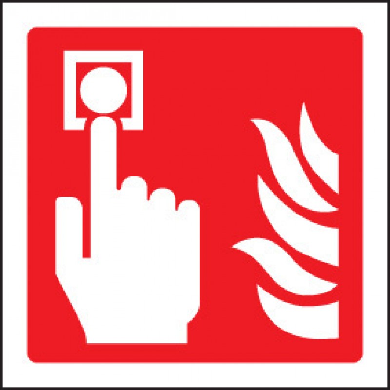 Fire alarm call point symbol signs | Rigid Plastic | 100x100mm ...