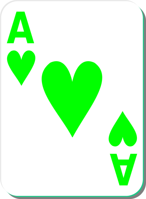 White deck Ace of hearts - vector Clip Art
