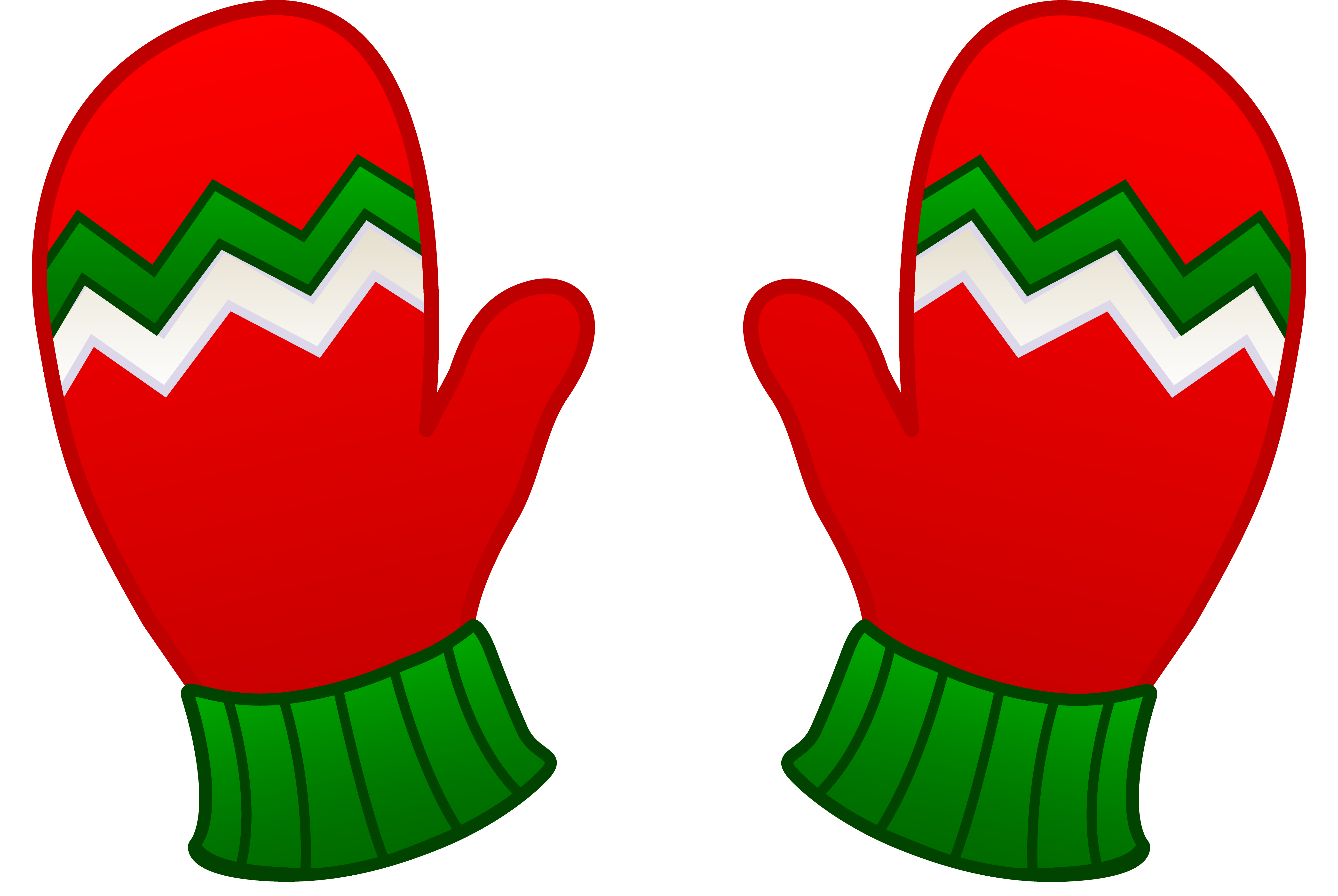 Kids Christmas Mittens - Free Clip Art